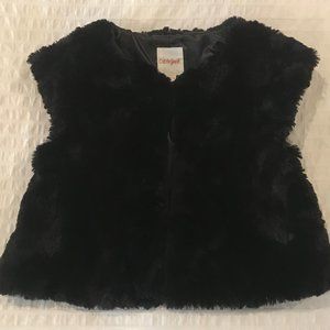 Girls Black Cat & Jack faux fur vest size 11/12